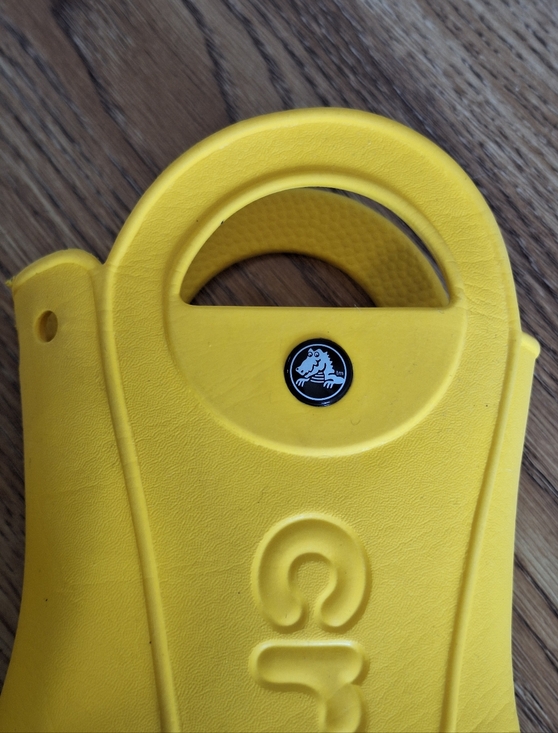 Crocs Kids' Classic Yellow Rain Boots - Picture 8 of 10